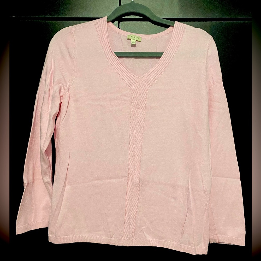 Talbots light sweater, light pink color, great condition!